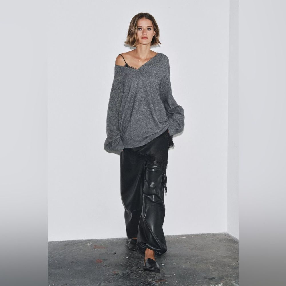 ZARA FAUX LEATHER BALLOON PANTS ZW COLLECTION